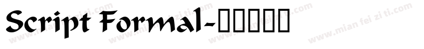 Script Formal字体转换